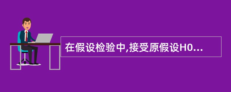 在假设检验中,接受原假设H0时,可能( )错误。