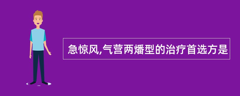 急惊风,气营两燔型的治疗首选方是