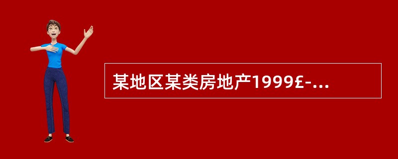 某地区某类房地产1999£­2005年价格如下表所示: 某类房地产1999£­2