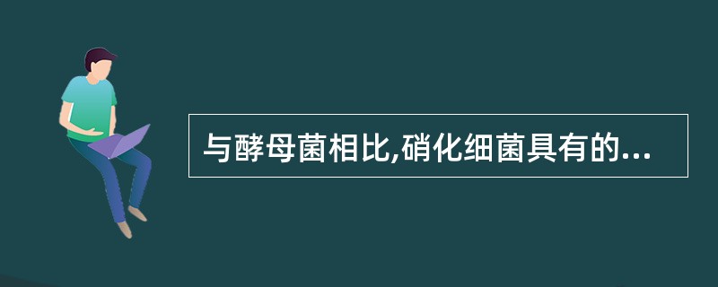 与酵母菌相比,硝化细菌具有的特点是________