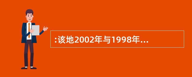 :该地2002年与1998年相比,新增加的粮食作物是( )。