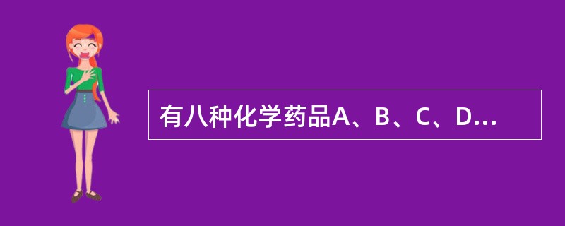 有八种化学药品A、B、C、D、W、X、Y、Z要装箱运输。虽然量不大,仅装1箱也装