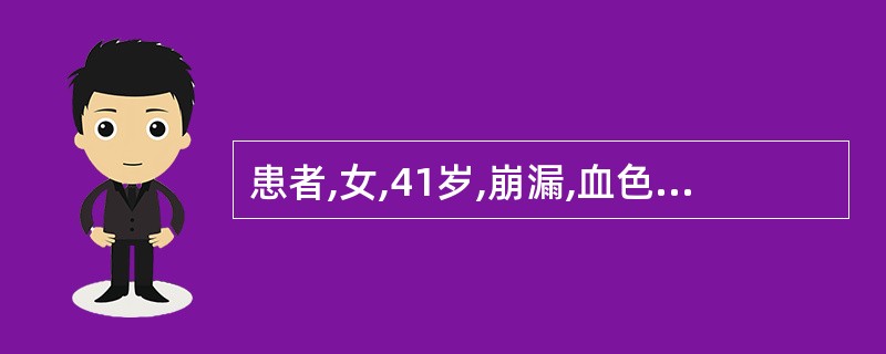 患者,女,41岁,崩漏,血色暗淡,四肢不温,面色萎黄,舌淡,苔白,脉细无力。治宜