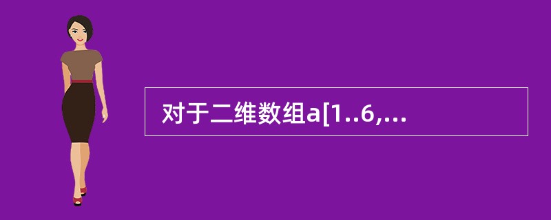  对于二维数组a[1..6,1..8],设每个元素占2个存储单元,且以列为主序