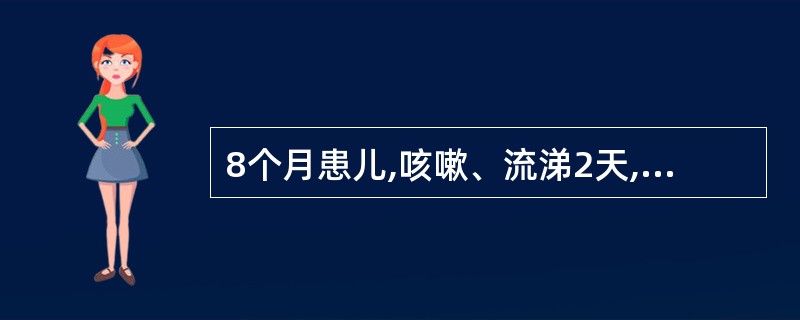 8个月患儿,咳嗽、流涕2天,发热1天,体温39.5℃,惊厥1次,几分钟后自行缓解