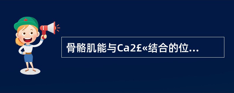 骨骼肌能与Ca2£«结合的位点是在( )