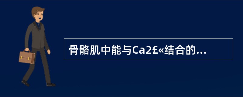 骨骼肌中能与Ca2£«结合的位点是在 ( )