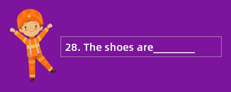 28. The shoes are________