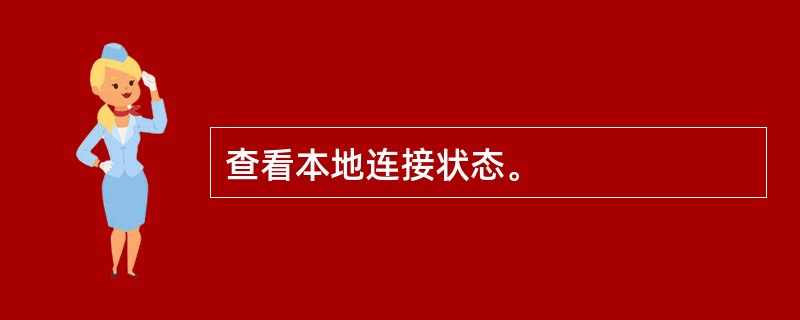 查看本地连接状态。