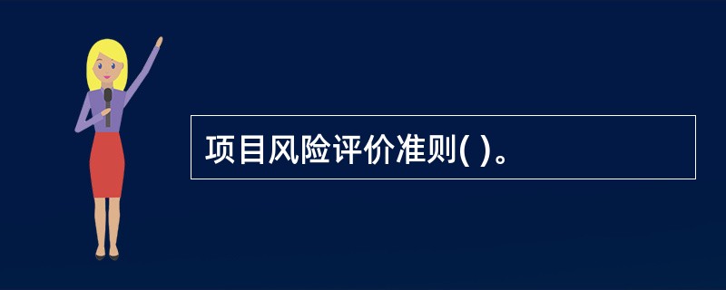 项目风险评价准则( )。