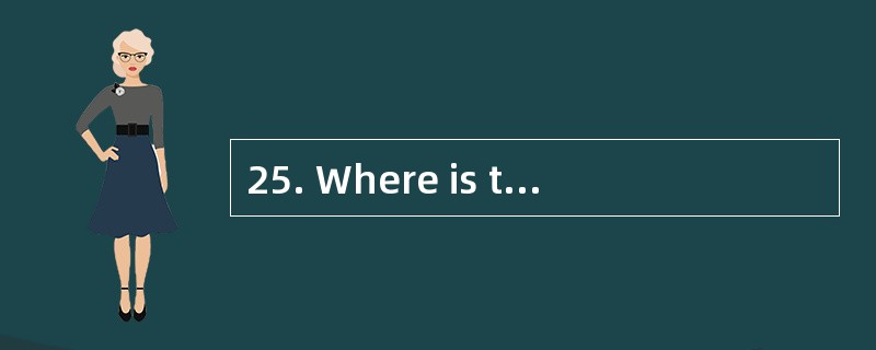 25. Where is the nurse£­s house?