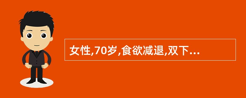 女性,70岁,食欲减退,双下肢水肿3个月,昏迷5小时入院。糖尿病史8年,长期口服