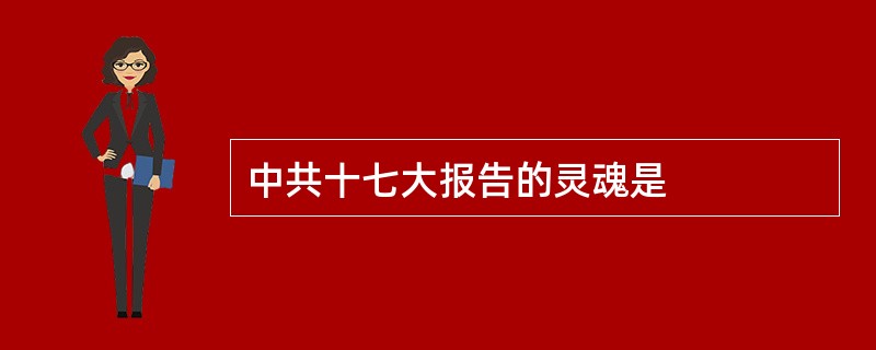 中共十七大报告的灵魂是