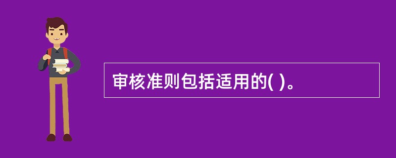 审核准则包括适用的( )。