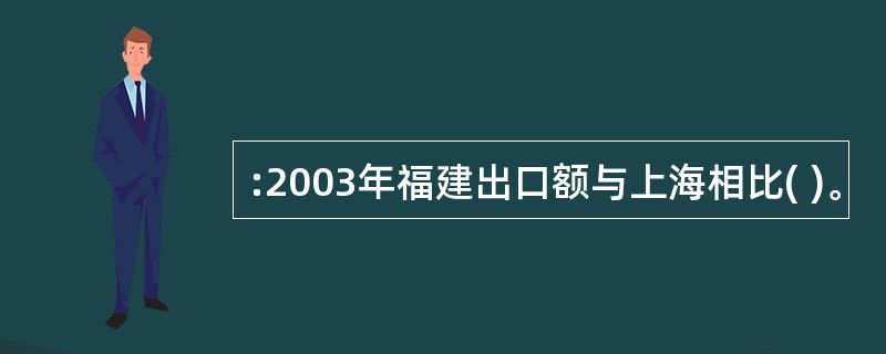 :2003年福建出口额与上海相比( )。