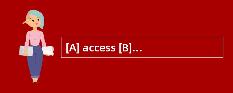 [A] access [B] assess[C] process[D] poss