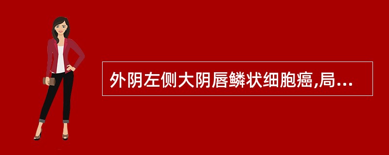 外阴左侧大阴唇鳞状细胞癌,局限于外阴,直径2cm,浸润深度1.5cm,最佳治疗方