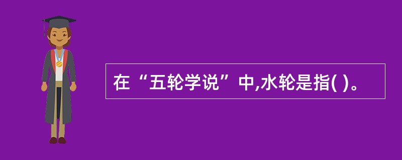 在“五轮学说”中,水轮是指( )。