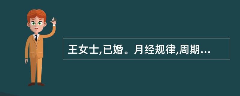 王女士,已婚。月经规律,周期为28天,月经第26天取子宫内膜检查所见:腺体缩小,