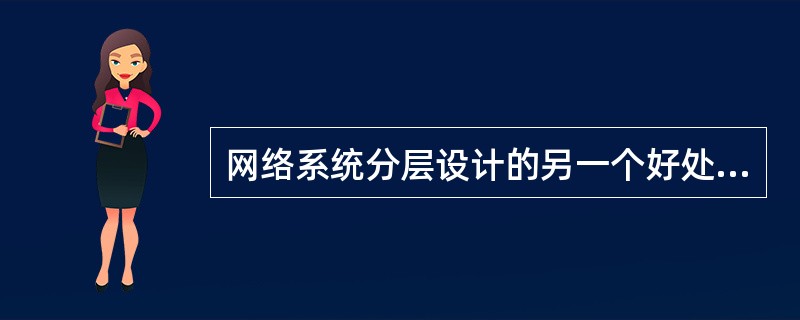 网络系统分层设计的另一个好处是可以方便地分配与规划带宽,有利于均衡负荷,提高网络