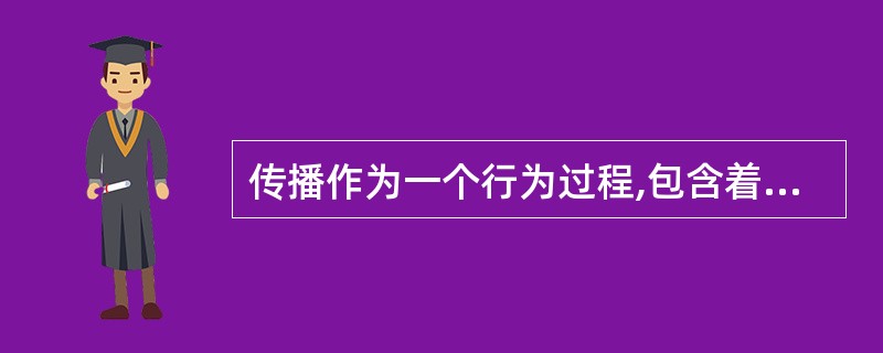 传播作为一个行为过程,包含着以下的必须要素,除了( )