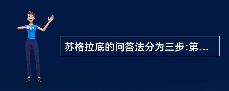 苏格拉底的问答法分为三步:第一步称为苏格拉底讽刺,第二步叫定义,第三步是___