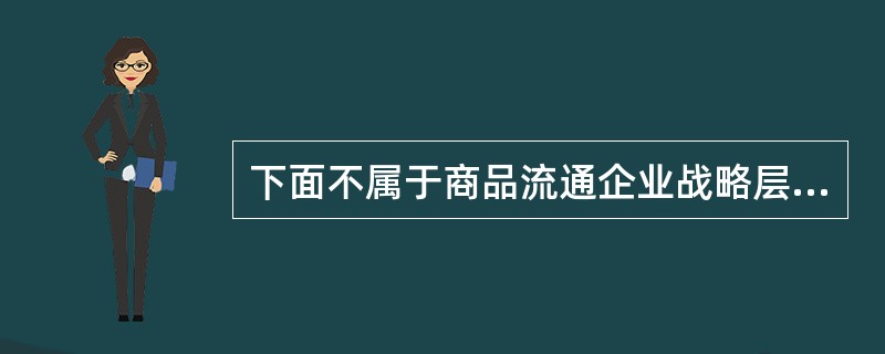 下面不属于商品流通企业战略层次的是( )。