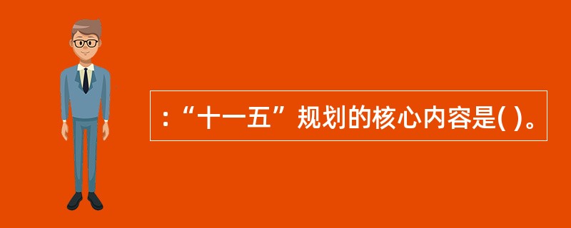 :“十一五”规划的核心内容是( )。