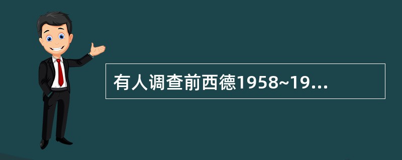 有人调查前西德1958~1962年反应停的销售量和出生海豹状短肢畸形儿的数量,资