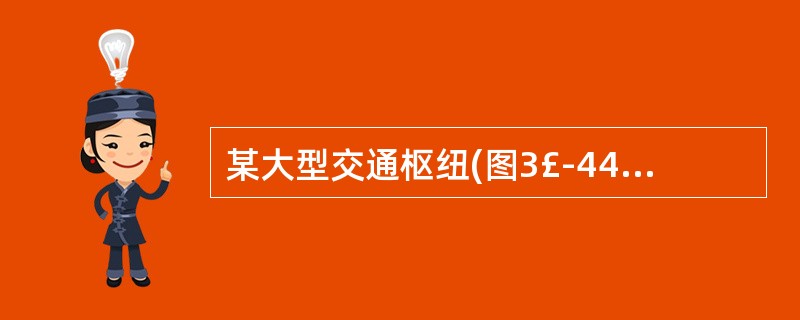 某大型交通枢纽(图3£­44£­1)地上2层、地下3层,建筑高度为 20m,由铁