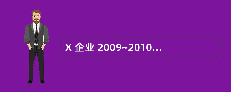 X 企业 2009~2010 年度资产负债表部分项目的期初、期末余额和相关的 利