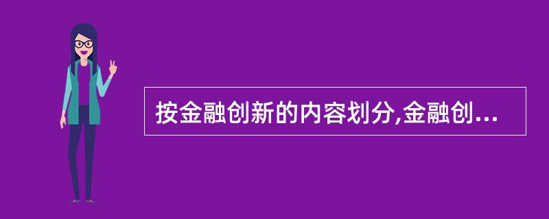 按金融创新的内容划分,金融创新可以分为( )等类型。