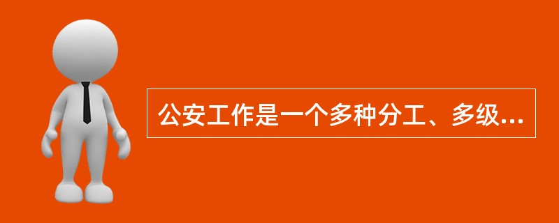 公安工作是一个多种分工、多级层次的系统。( )