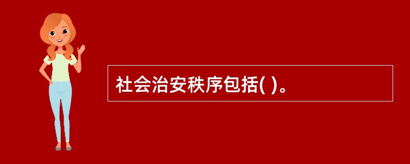 社会治安秩序包括( )。