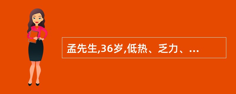 孟先生,36岁,低热、乏力、干咳1周,伴右胸痛,深呼吸时加重,体检:右侧呼吸运动