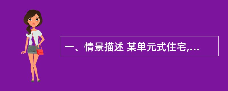 一、情景描述 某单元式住宅,地上19层,建筑高度59m,总建筑面积15000m2