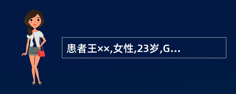 患者王××,女性,23岁,G1P0。因“停经22周,下肢水肿1个月,发现血压升高