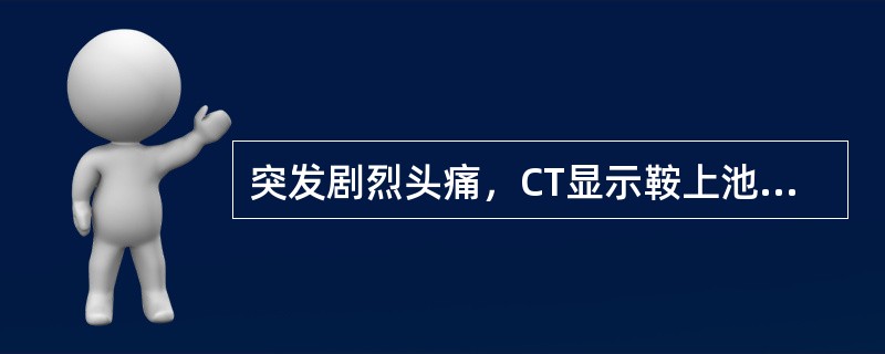 突发剧烈头痛，CT显示鞍上池、侧裂池高密度影