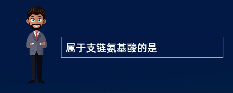 属于支链氨基酸的是