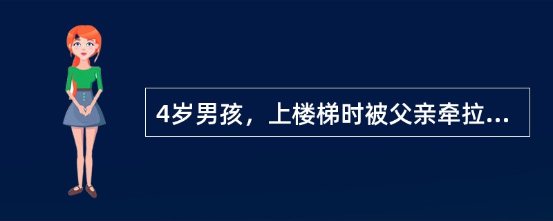 4岁男孩，上楼梯时被父亲牵拉右上肢后哭闹，右手不肯持物，肘关节活动受限。应采用的治疗措施为（　　）。