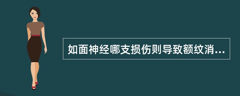 如面神经哪支损伤则导致额纹消失？（　　）