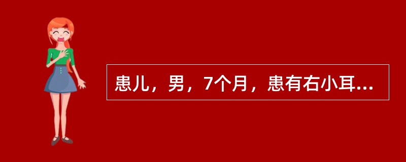 患儿，男，7个月，患有右小耳畸形，左耳完全正常。下列哪种处理最为适宜？（　　）