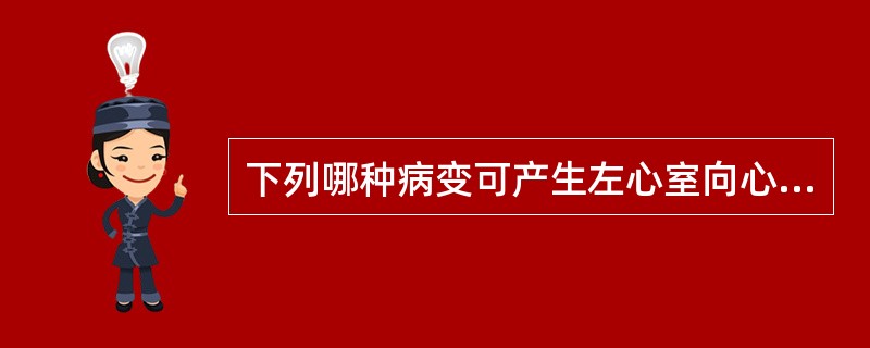 下列哪种病变可产生左心室向心性肥厚