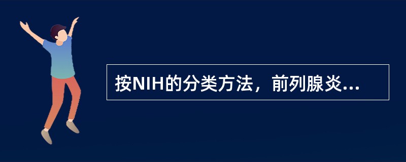 按NIH的分类方法，前列腺炎可分为四类，下列哪项不符合？（　　）