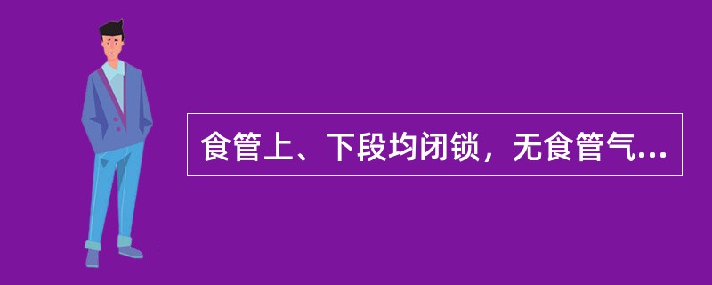 食管上、下段均闭锁，无食管气管瘘（　　）。