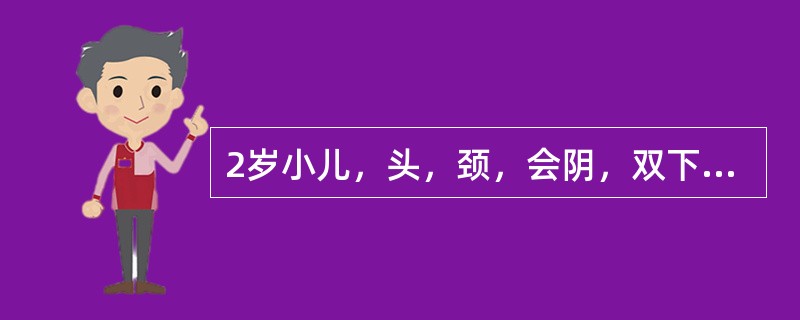 2岁小儿，头，颈，会阴，双下肢烧伤，烧伤面积为（　　）。