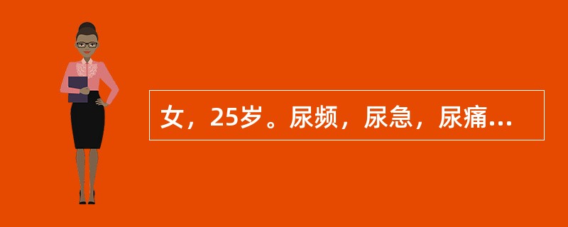 女，25岁。尿频，尿急，尿痛5个月，常规抗生素抗感染治疗效果较差，目前每次尿量少。考虑哪项诊断可能性最大？（　　）