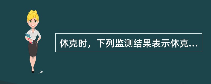 休克时，下列监测结果表示休克好转或休克纠正，但包括（　　）。