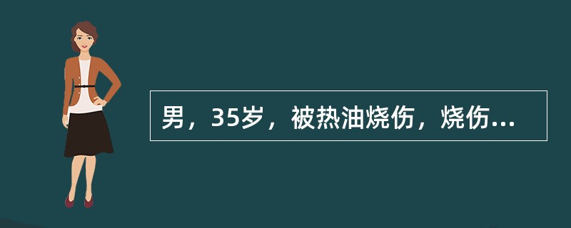 男，35岁，被热油烧伤，烧伤总面积达60%，血压10/8kPa（75/60mmHg），中心静脉压0.294kPa（3cmH2O），该患者有（　　）。