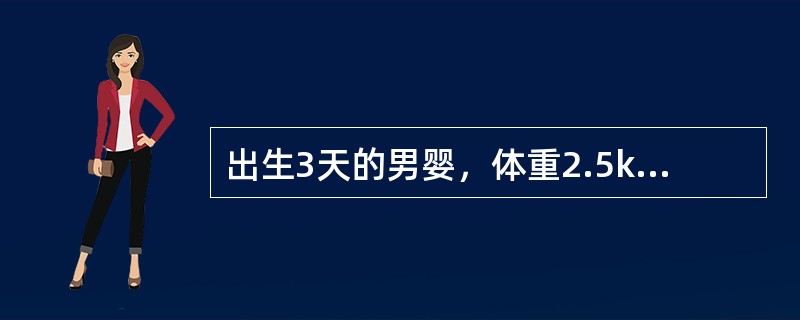 出生3天的男婴，体重2.5kg，生后第一天即出现呕吐，频繁呕吐黄绿色液，一直未排胎便。查体上腹略胀，腹软，无压痛应首先做的检查是（　　）。